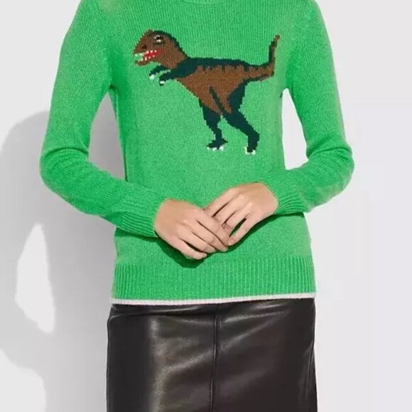 COACH 1941 Rexy Intarsia Crewneck Cashmere Sweater Large - Picture 1 of 8